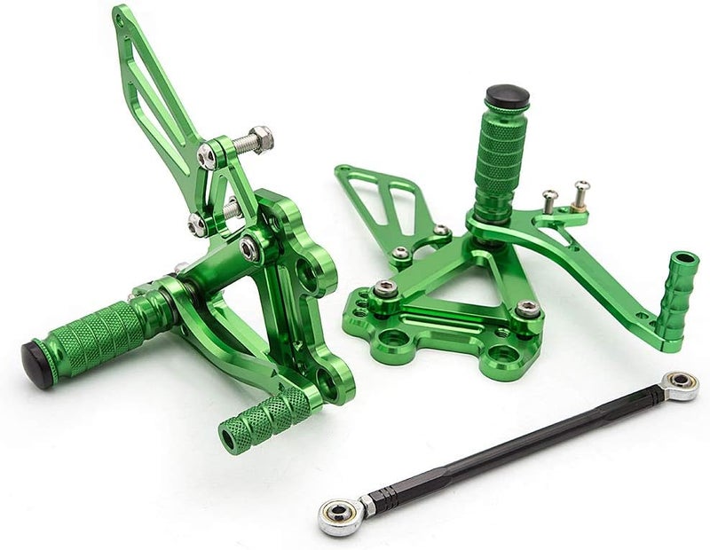 FXCNC CNC Billet Motorcycle Adjustable Rearsets Foot Pegs Rear Set Footrests Compatible with Ninja ZX6R ZX-6R ZX636 1999-2002, Ninja ZX9R 1999-2003, ZZR600 2005-2008 - Image 3